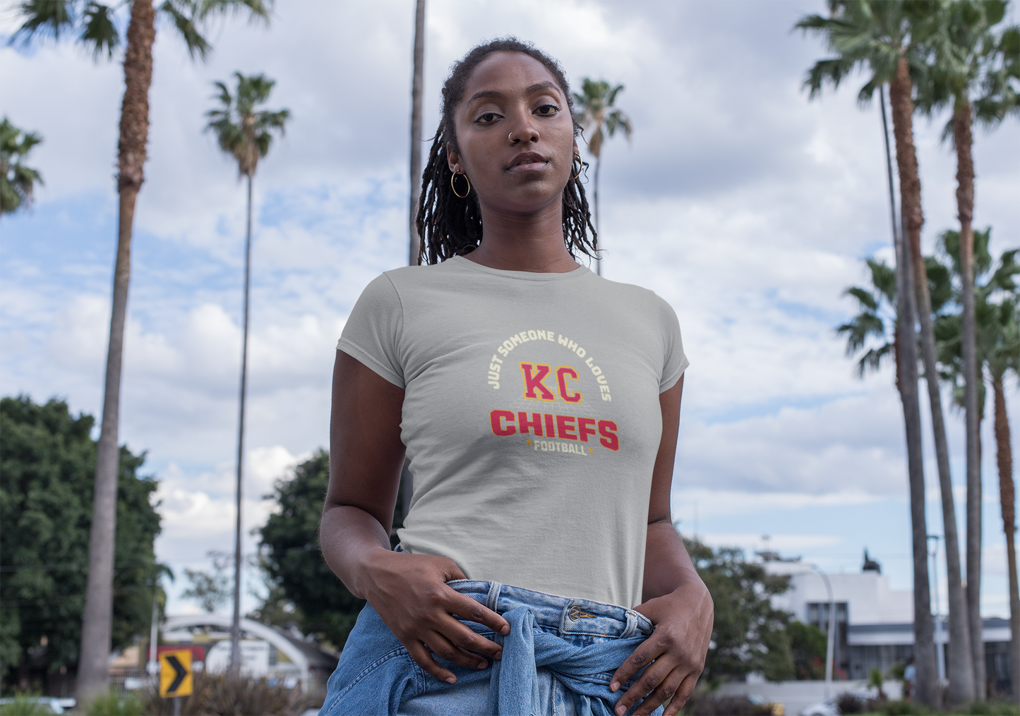 Just Someone Who Loves - Kansas City Chiefs Inspired Women's T-Shirt